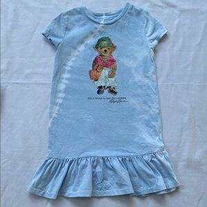 Ralph Lauren Light Blue Polo Bear Dress
